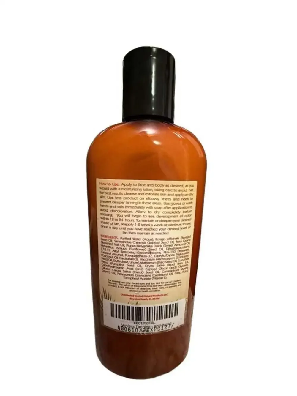 Just Nutritive Sunless Tanning Lotion  Bronze Antiaging Selftanner